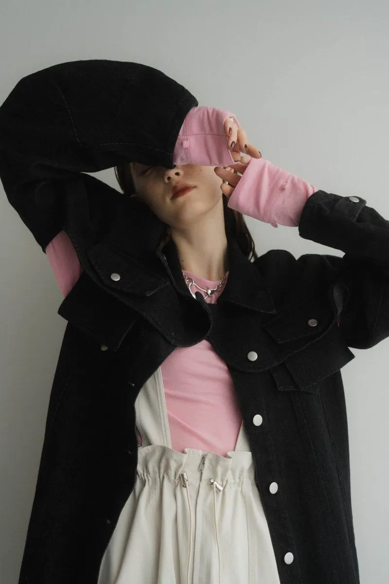 3way Denim Trench Coat/Black