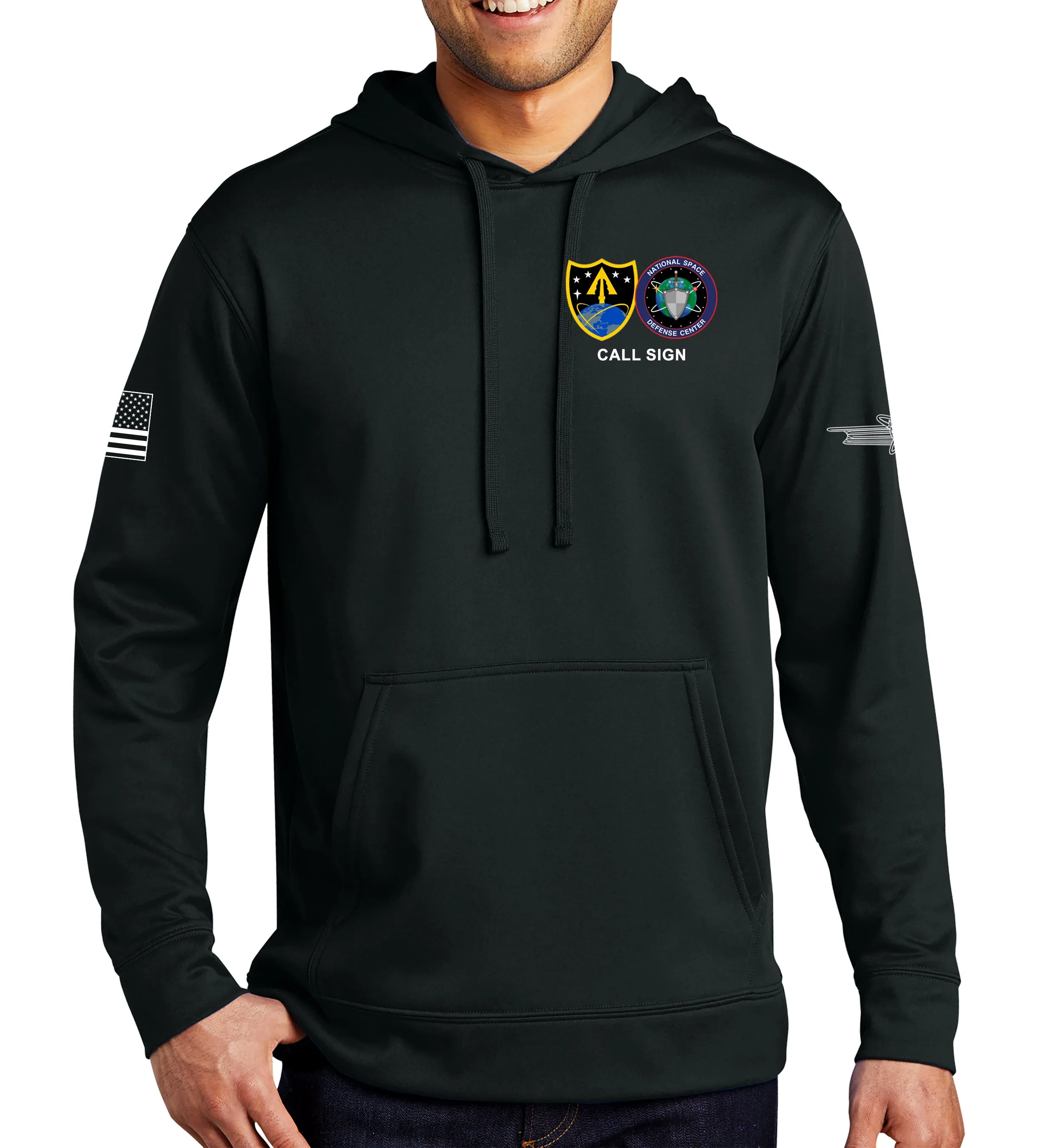 ARMY & NSDC Performance Hoodie Sweatshirt. (This material is lighter than the 50-50) This sweatshirt is NOT approved for PT.