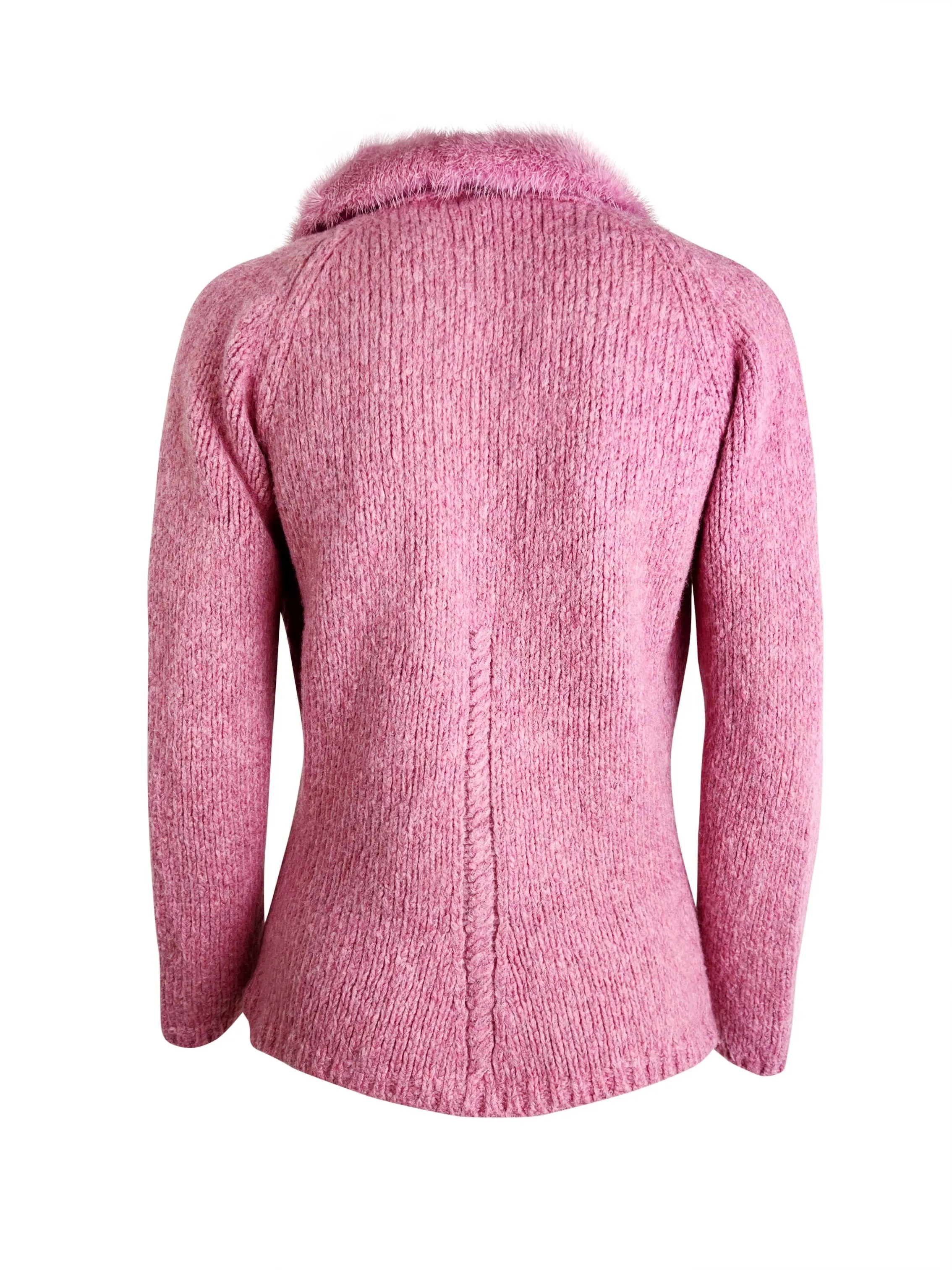 Blumarine Fall 2003 Mink Fur Collar Cardigan