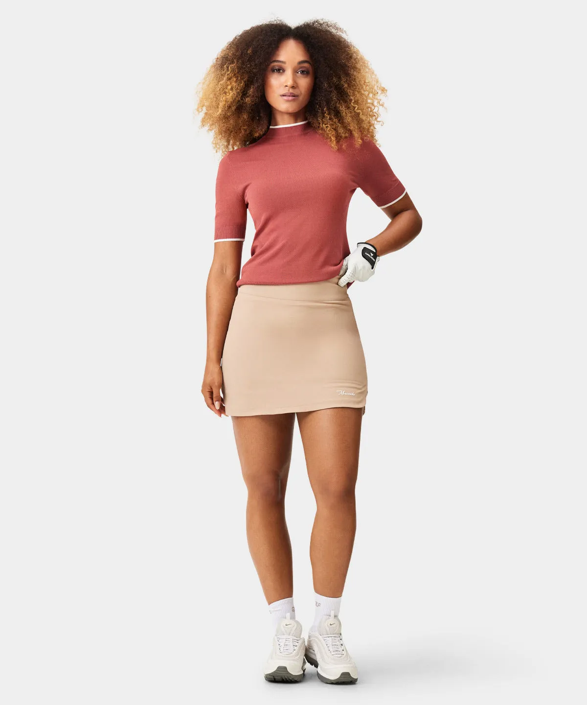 Blush Air Mock Neck Top