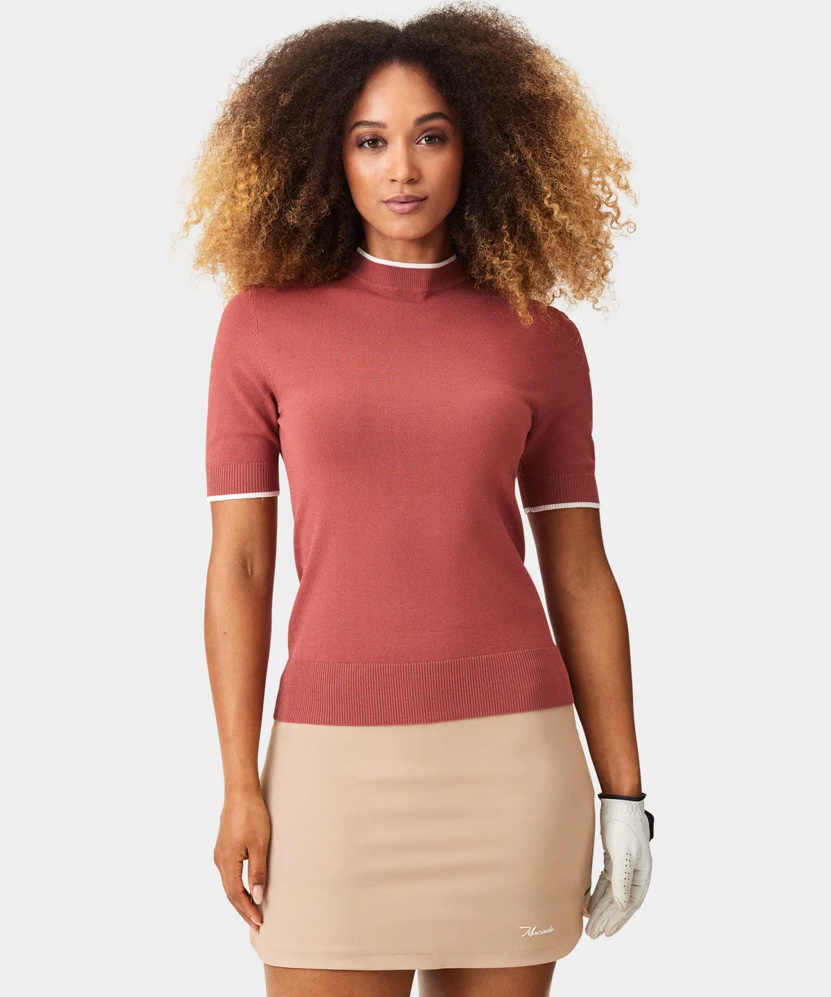 Blush Air Mock Neck Top
