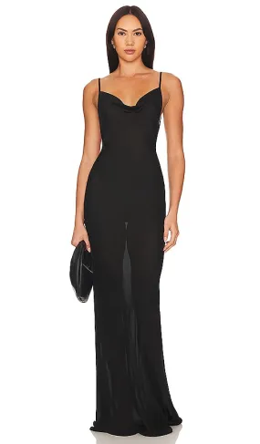 Bondi Born Tivoli Bias Slip Dress in Black