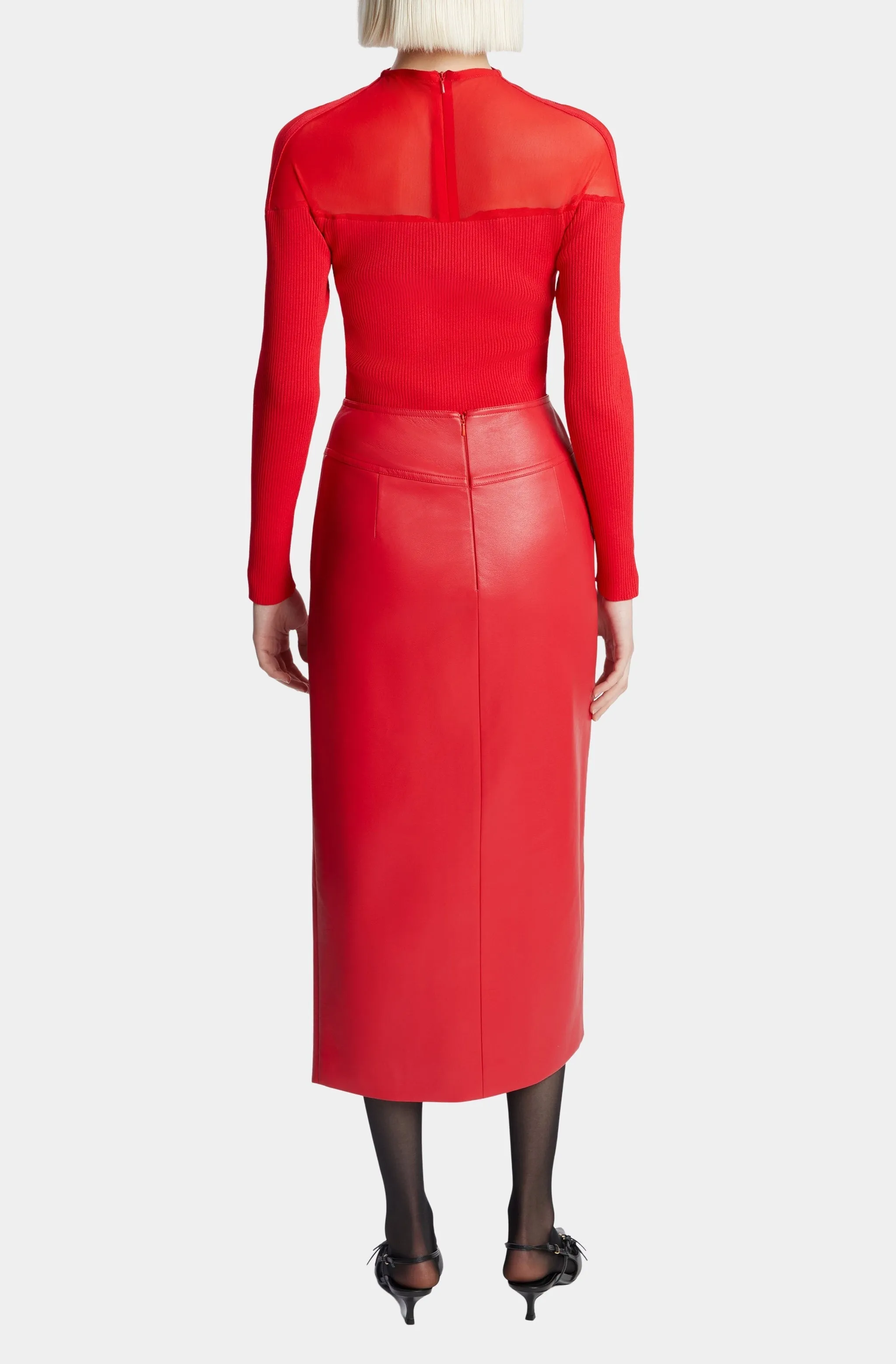 Dante Vegan Leather Midi Skirt