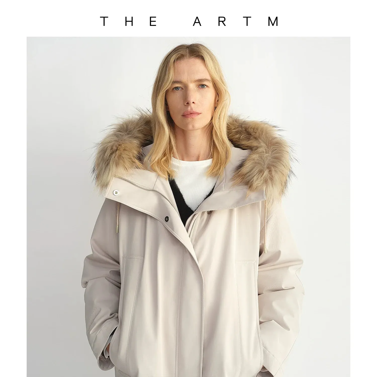 Detachable Fur Collar Winter Parka