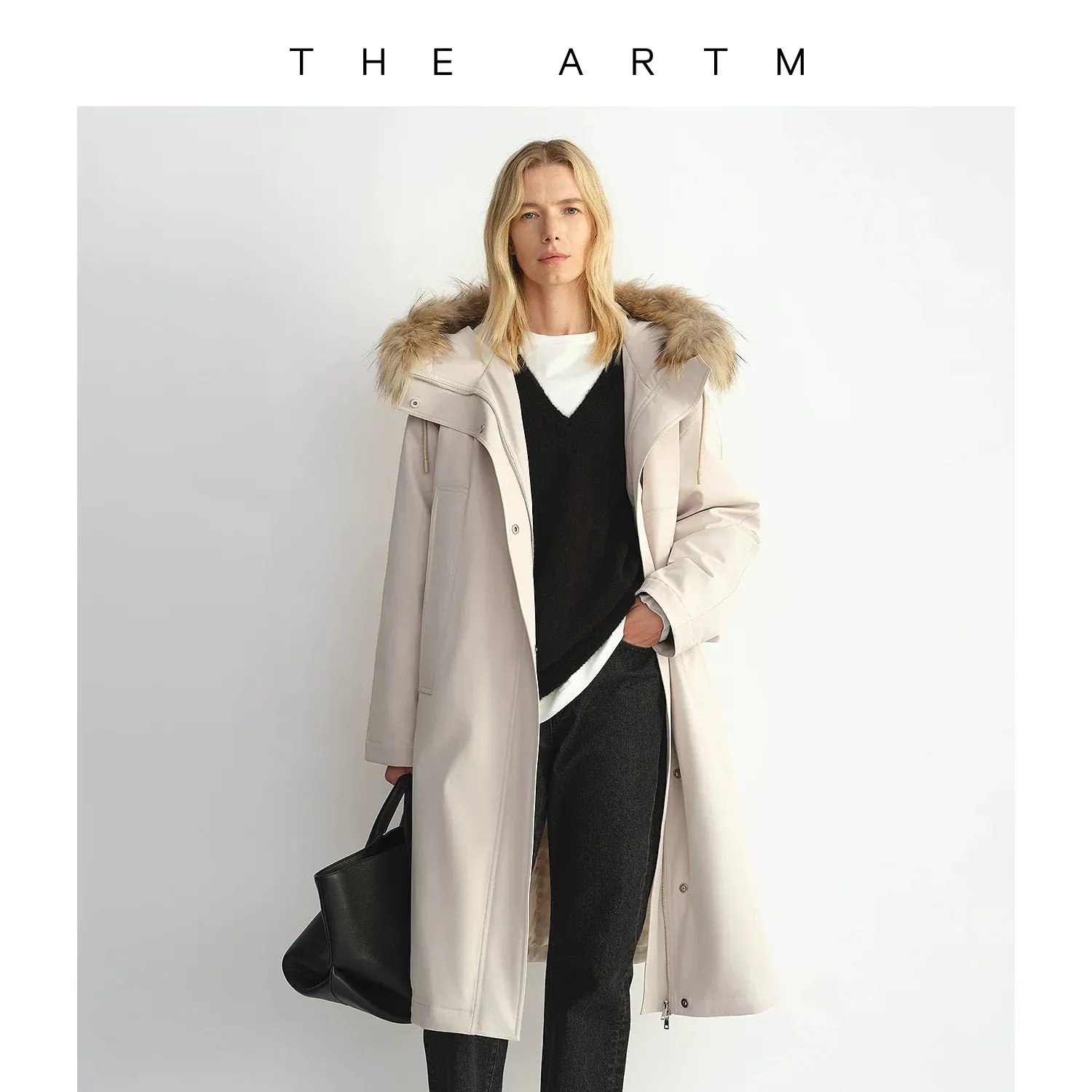 Detachable Fur Collar Winter Parka
