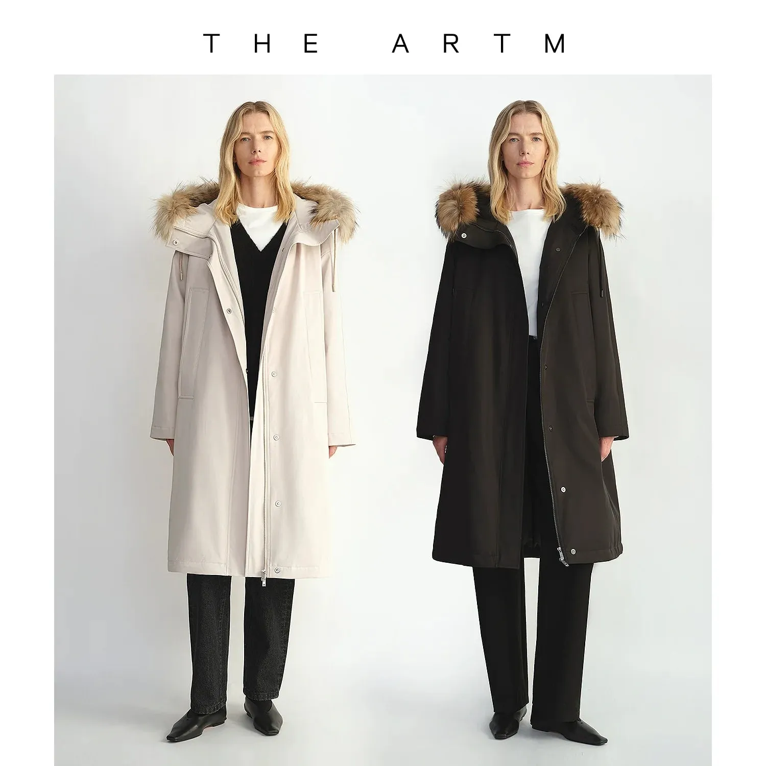 Detachable Fur Collar Winter Parka