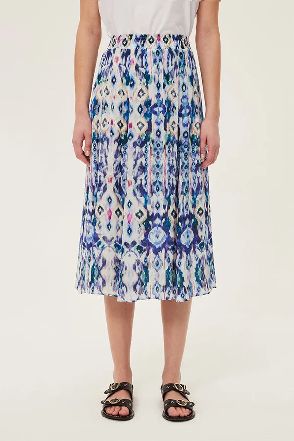 DORRY MEXICAN-INSPIRED PRINT MIDI SKIRT