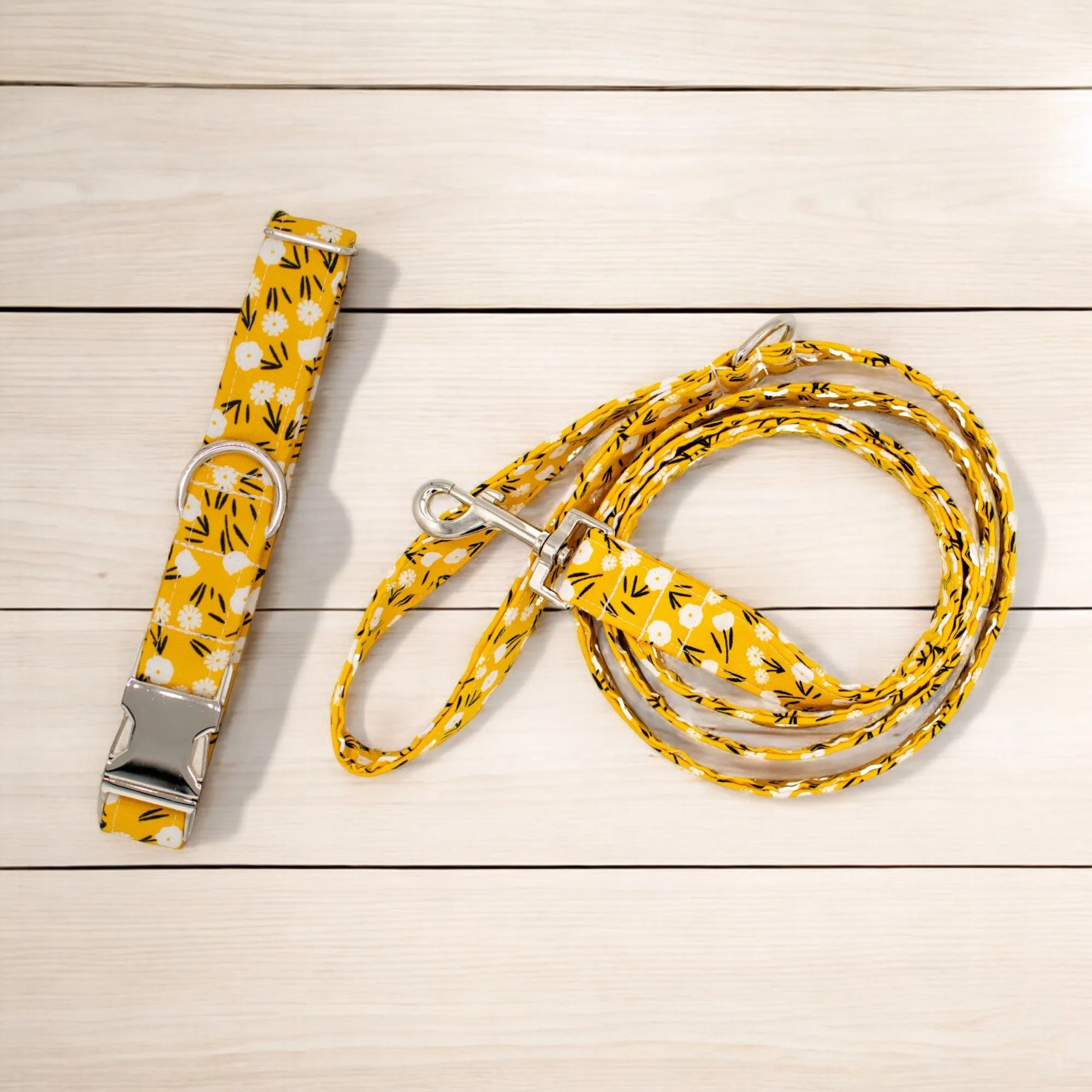 Farm Floral Yellow | Collar and Leash Set