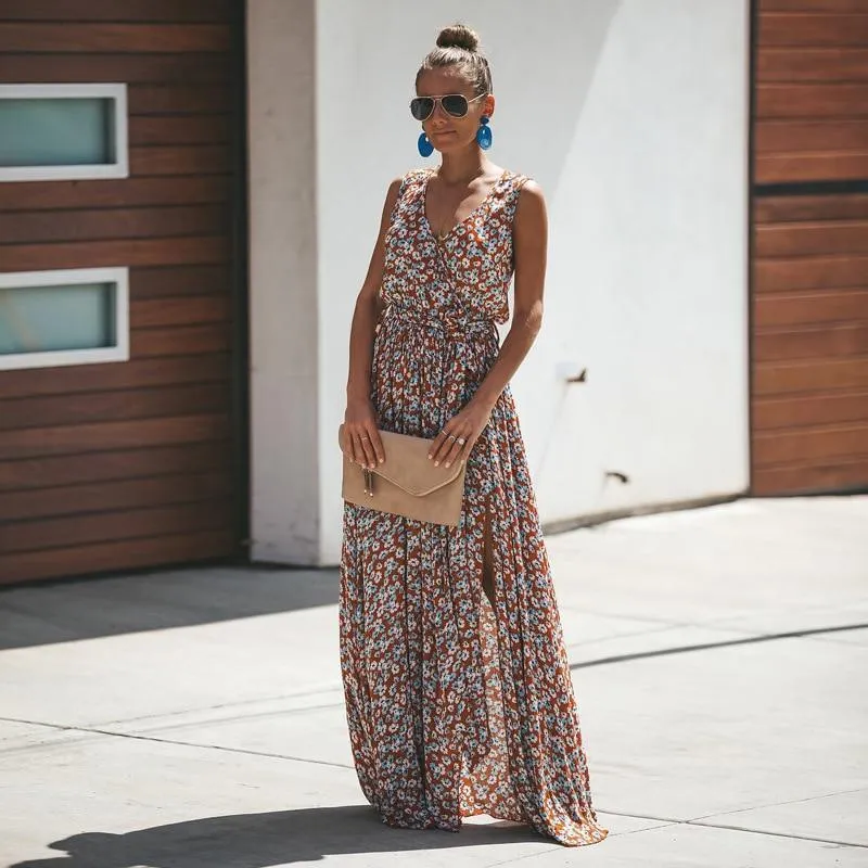 FashionSierra - Women Summer Dress Floral Print Maxi Dresses