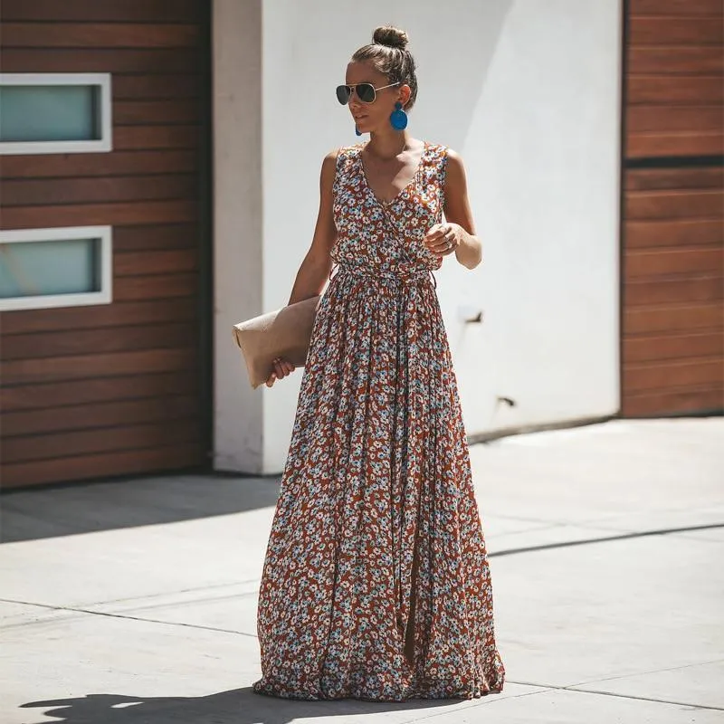 FashionSierra - Women Summer Dress Floral Print Maxi Dresses