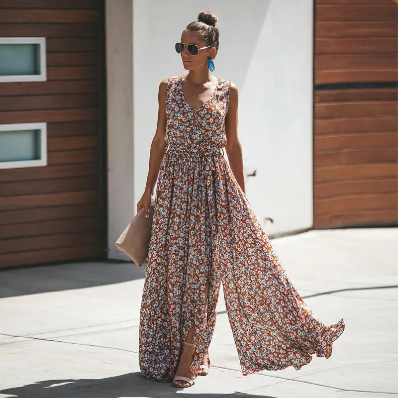 FashionSierra - Women Summer Dress Floral Print Maxi Dresses