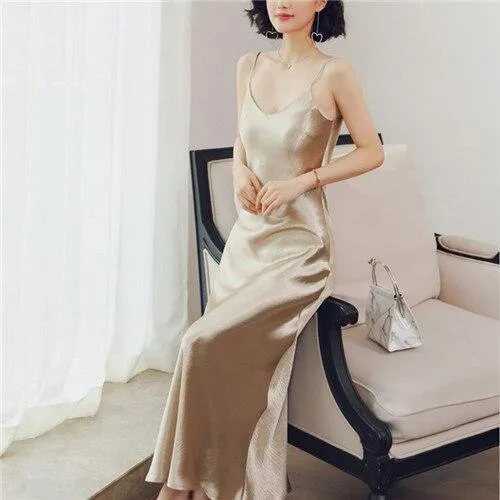 FashionSierra - Women Summer Dress New Fashion Large size Sleeveless Spaghetti Strap Womens Dress Solid color Ladies Dress