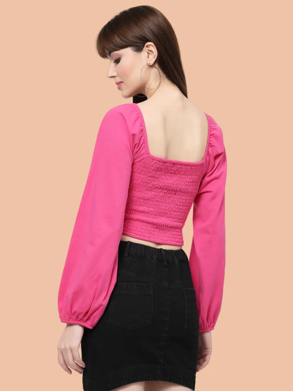 Flawless Women Stylish Pink Crop Top | OVERLAP