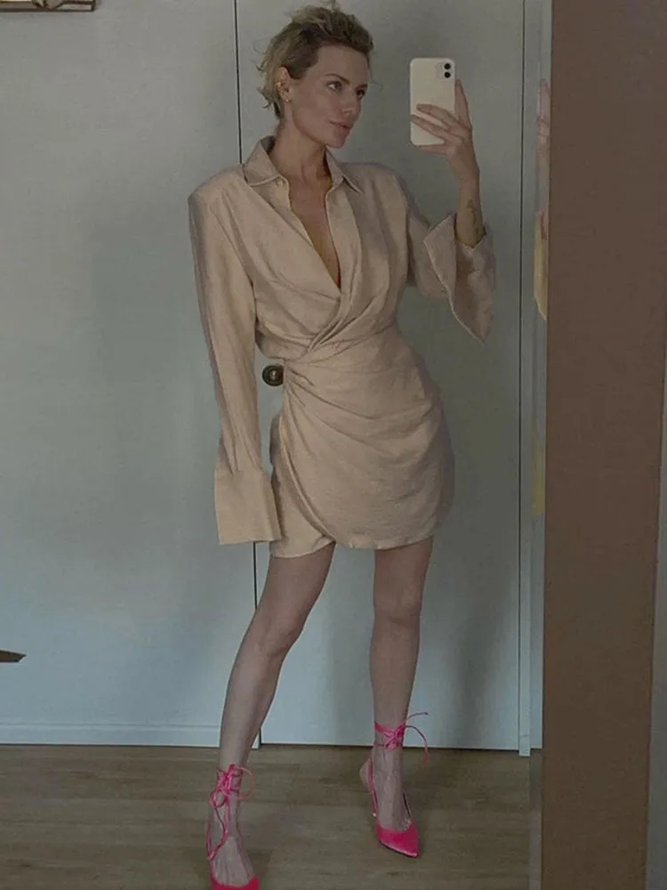 FLYTONN-Sexy spring and summer dresses, party dresses, graduation gifts,Sienna Draped Dress