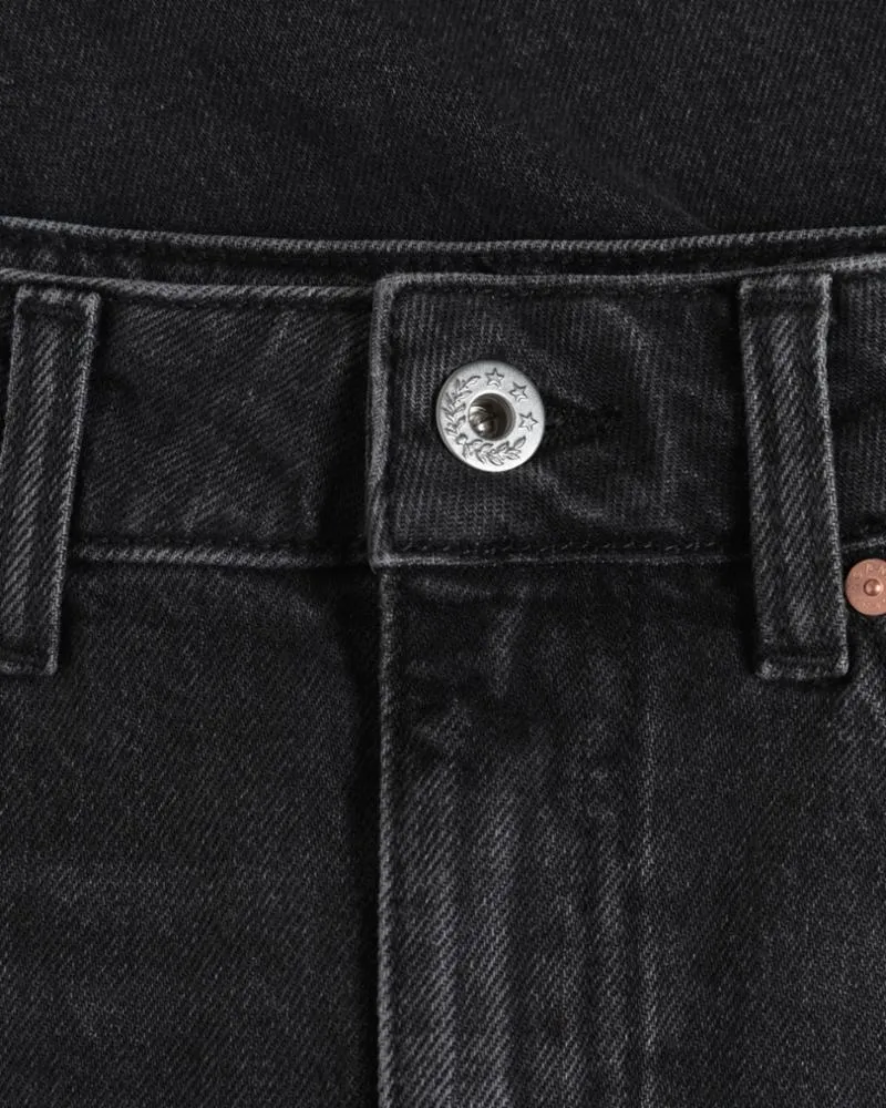Gant Apparel Womens MIDI DENIM SKIRT WITH SLIT 952/BLACK BROKEN IN