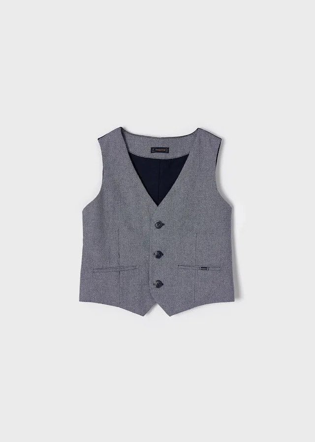 Gilet Lino Tailoring Azzurro