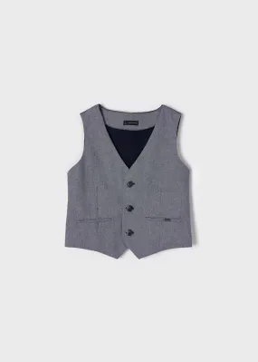 Gilet Lino Tailoring Azzurro