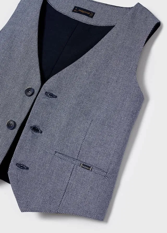 Gilet Lino Tailoring Azzurro