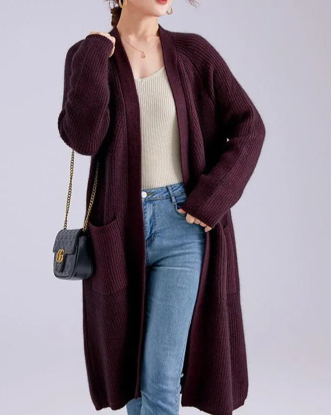 Gilet Long Laine et Cachemire - Lyna
