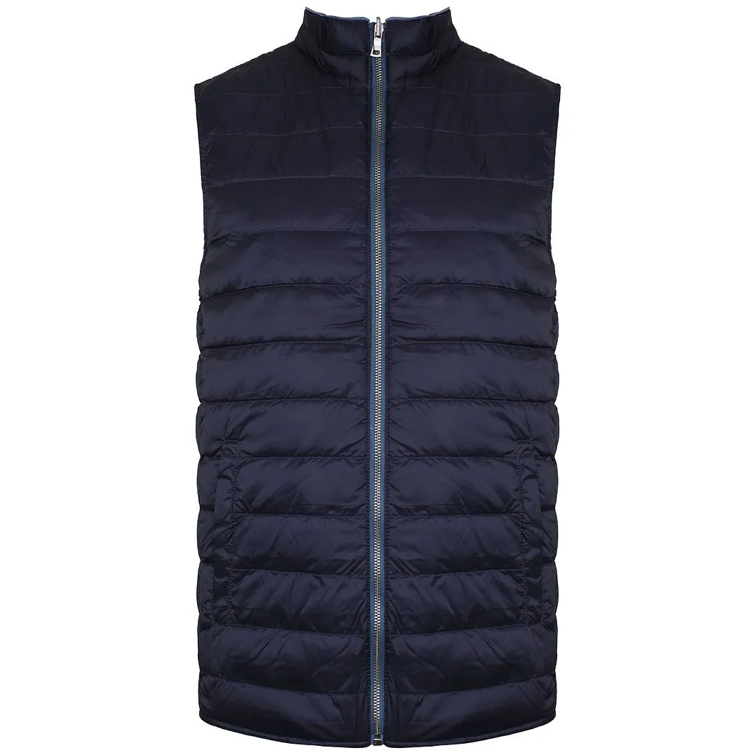 Hackett London Reversible Mens Navy Blue Gilet