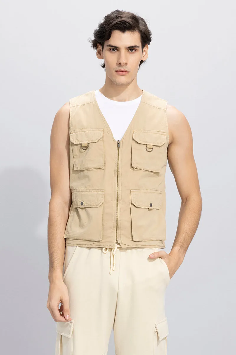 Hawker Beige Multipocket Gilet