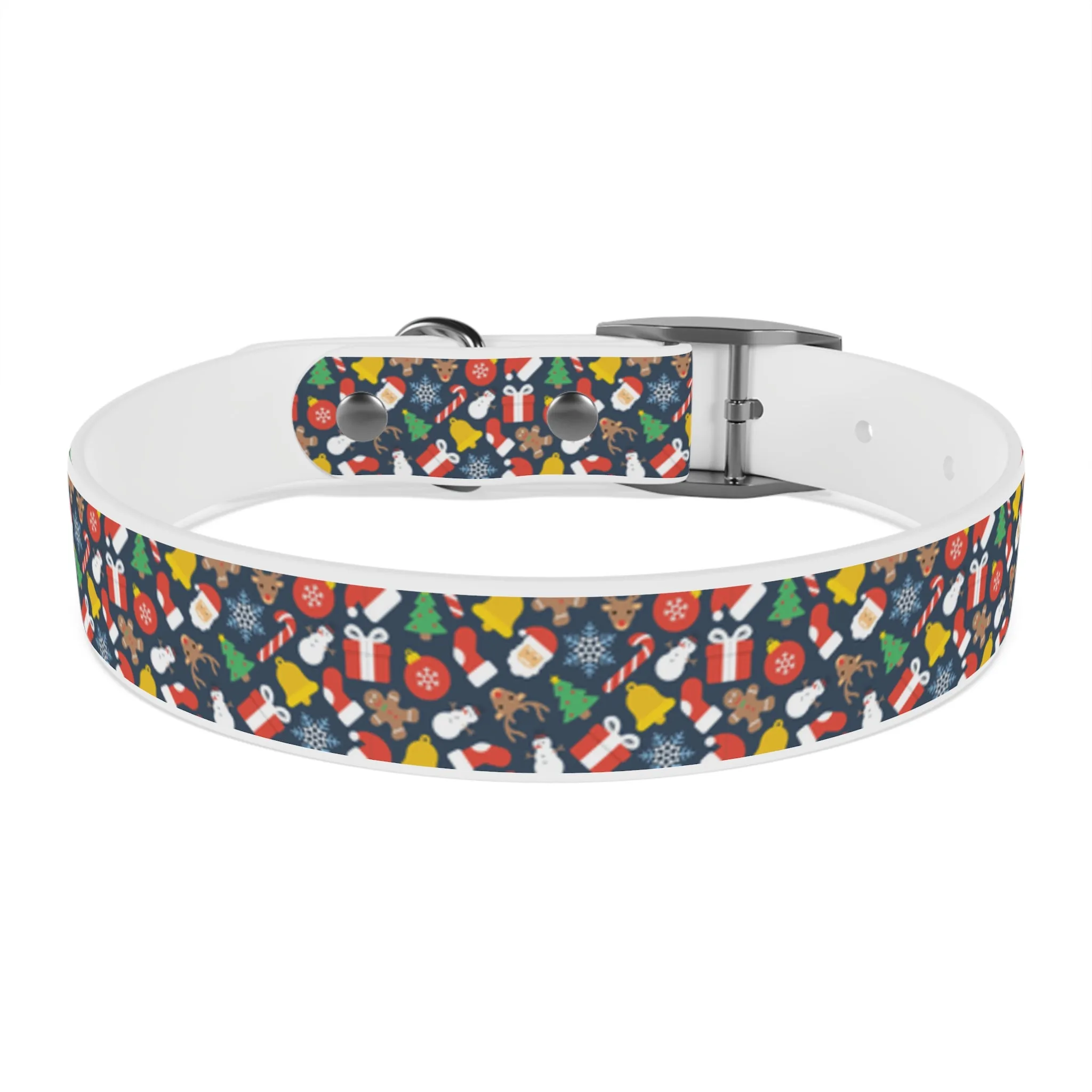 Holly Jolly Hypoallergenic Christmas Dog Collar -Choose Buckle Finish