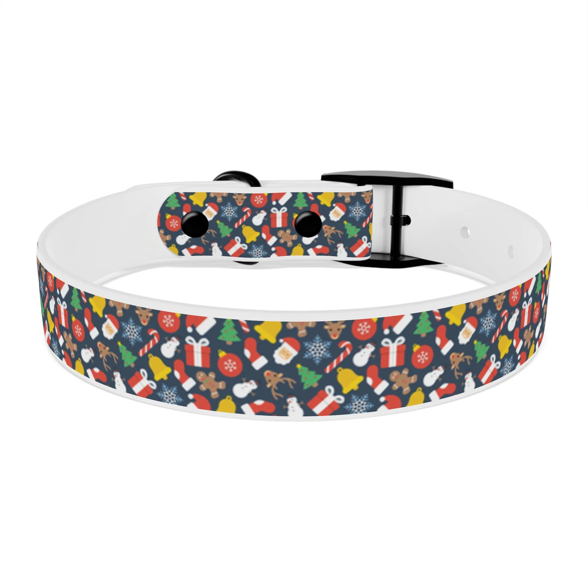 Holly Jolly Hypoallergenic Christmas Dog Collar -Choose Buckle Finish
