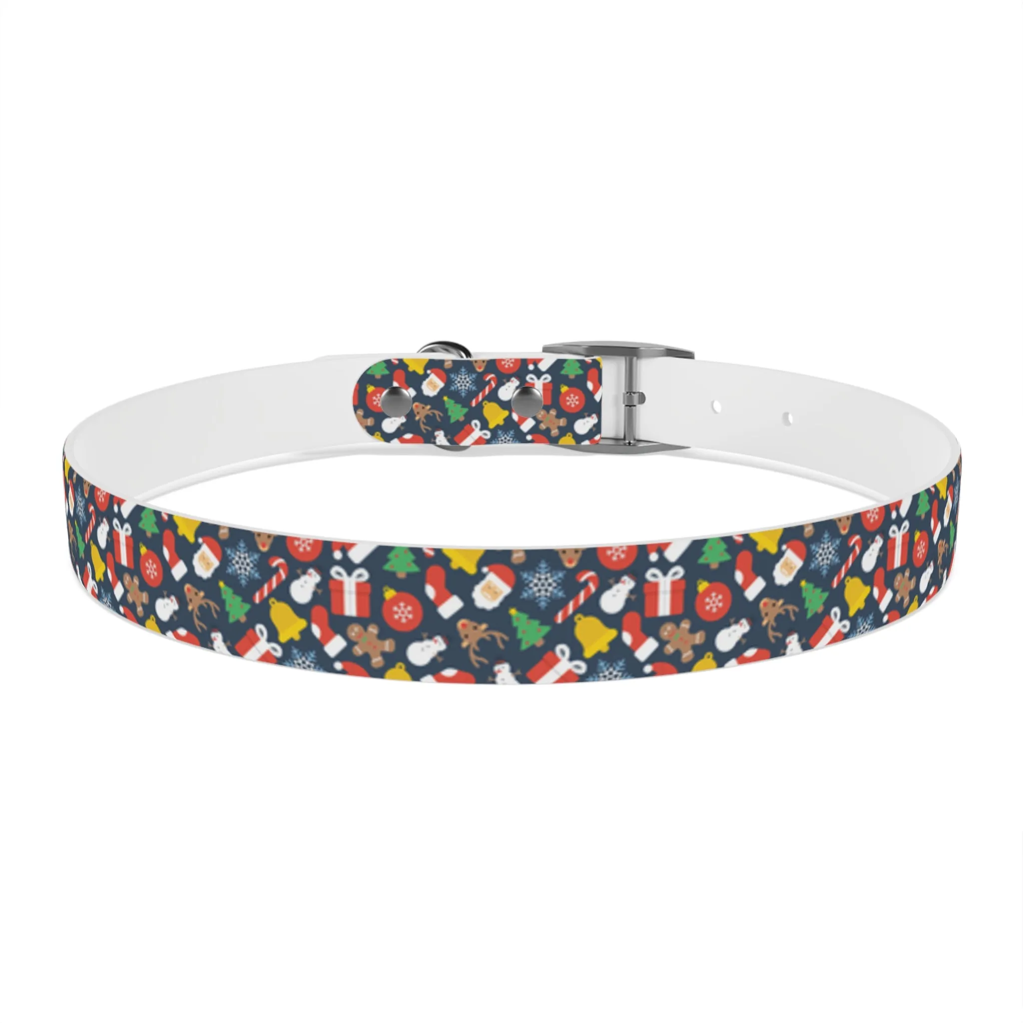 Holly Jolly Hypoallergenic Christmas Dog Collar -Choose Buckle Finish