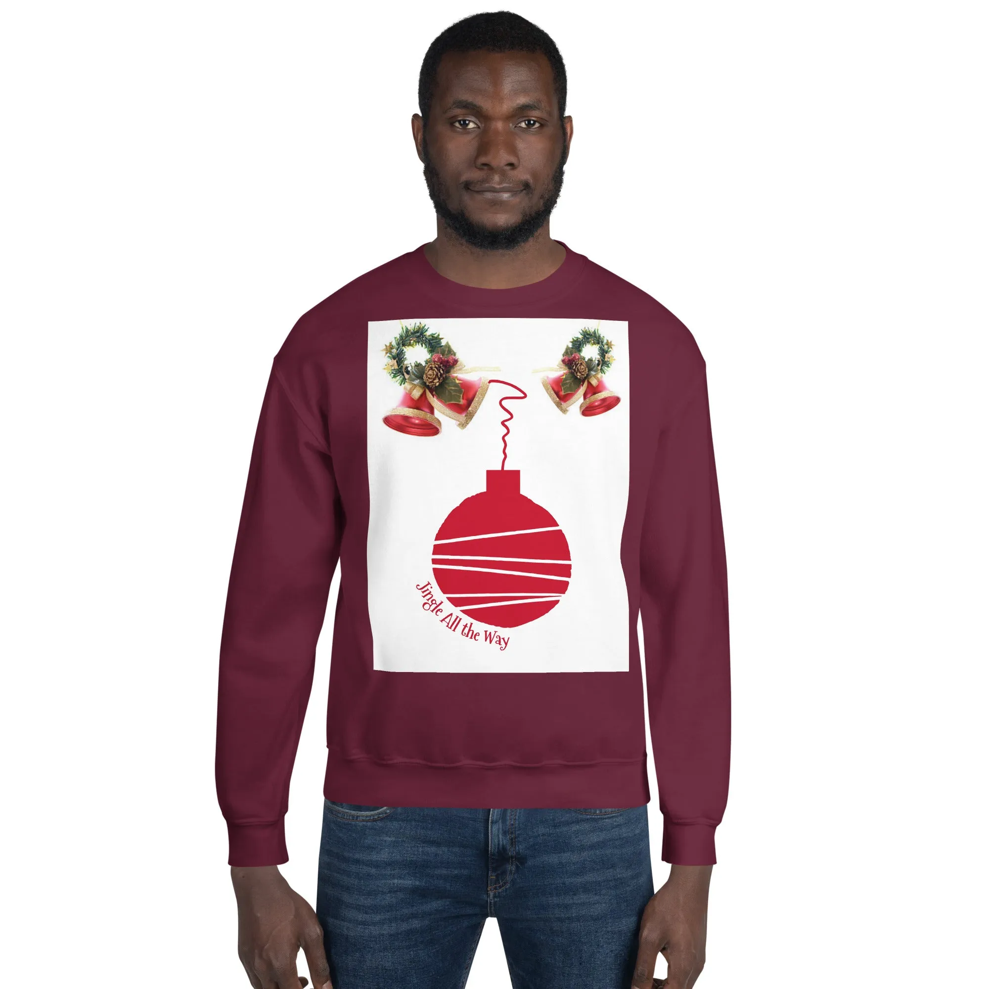 Jingle All the Way Christmas Sweatshirt (Glamourange Christmas Sweatshirt Men)