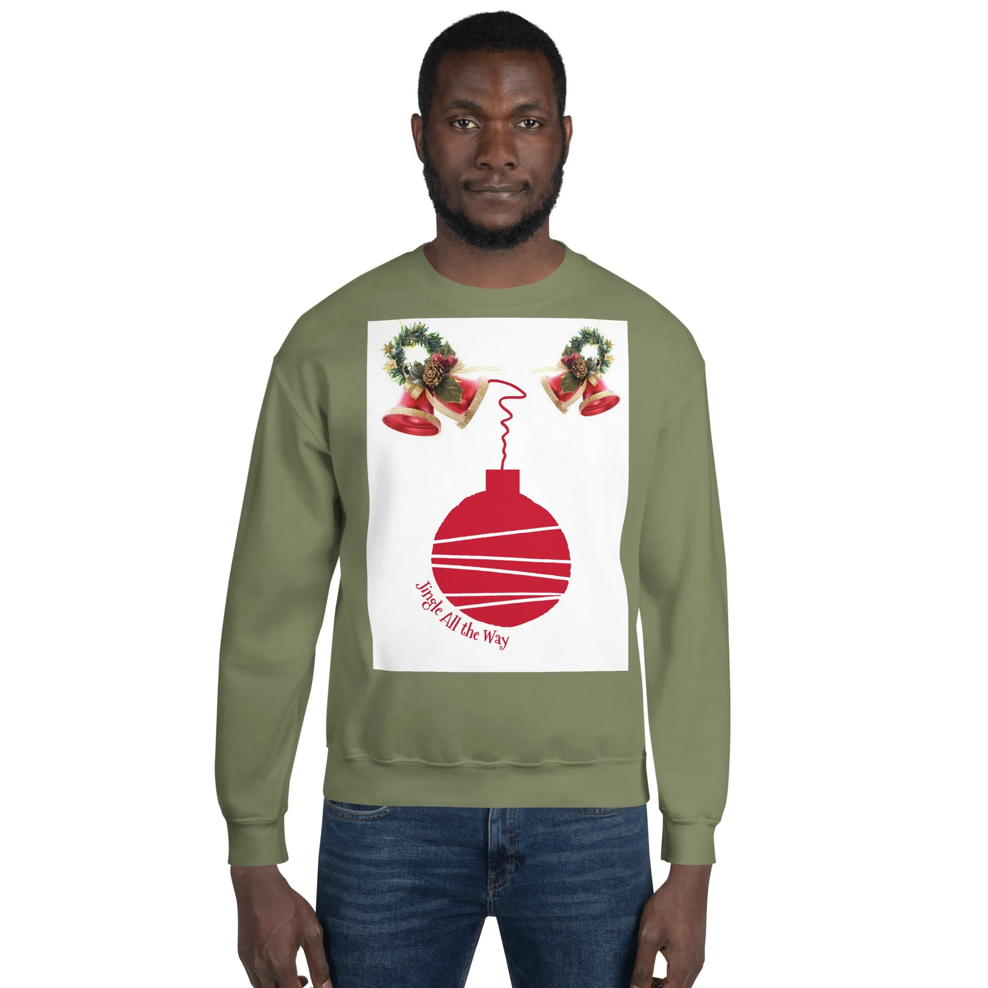Jingle All the Way Christmas Sweatshirt (Glamourange Christmas Sweatshirt Men)