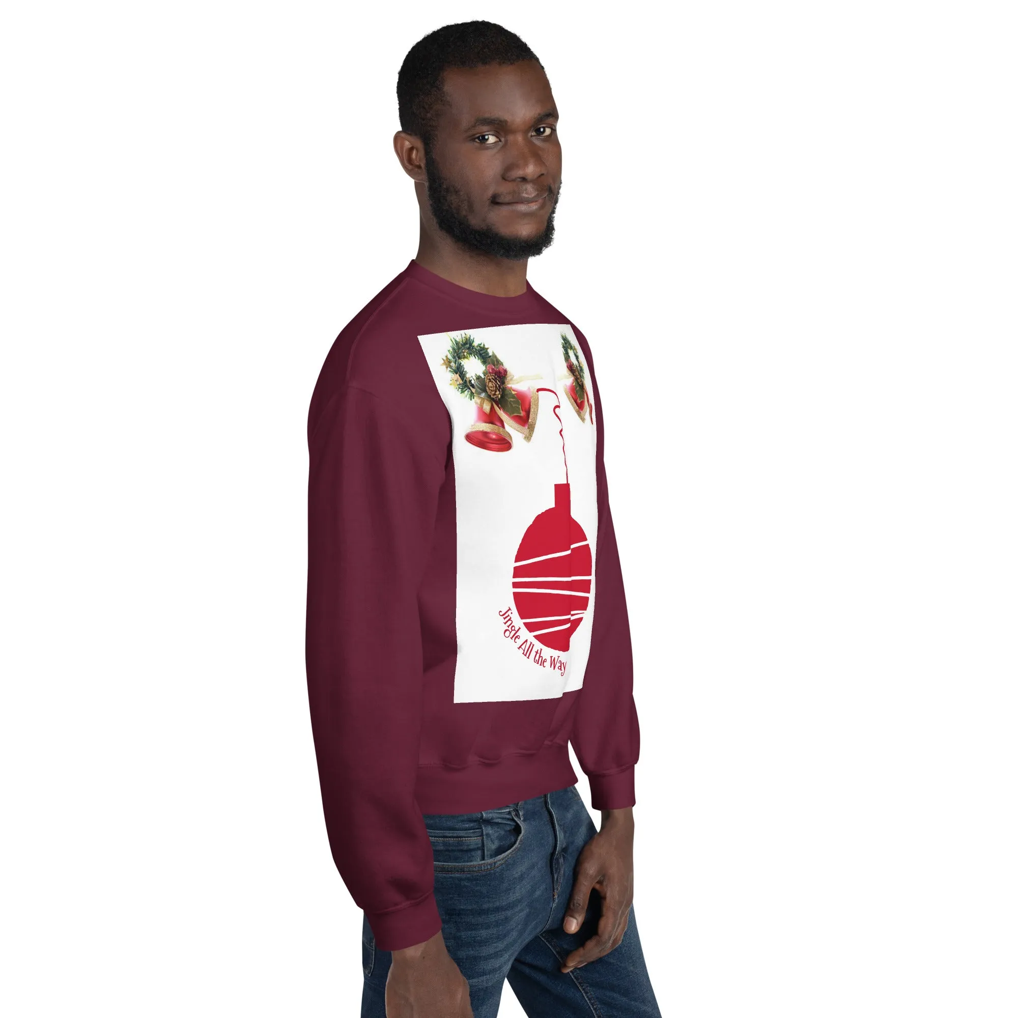 Jingle All the Way Christmas Sweatshirt (Glamourange Christmas Sweatshirt Men)