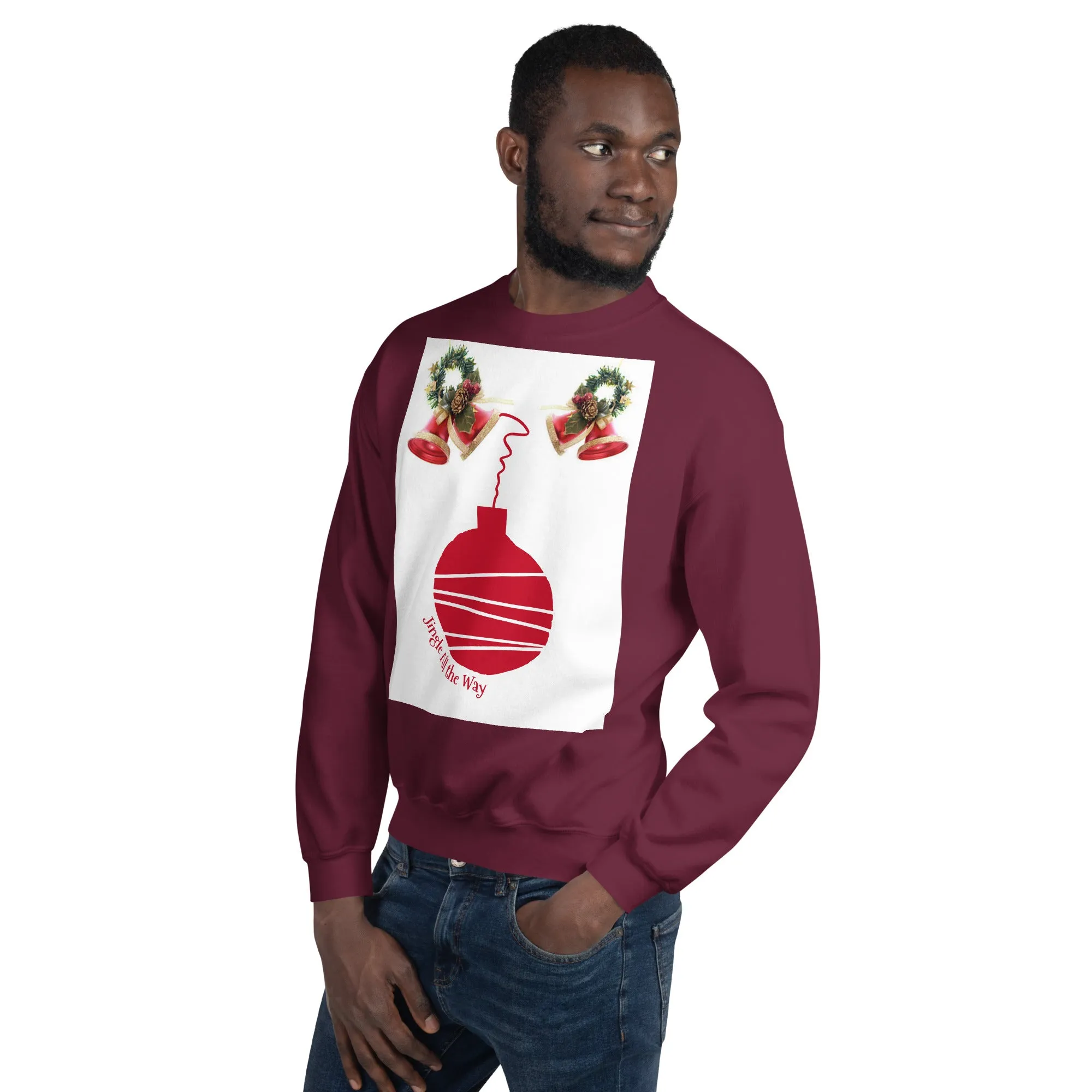 Jingle All the Way Christmas Sweatshirt (Glamourange Christmas Sweatshirt Men)