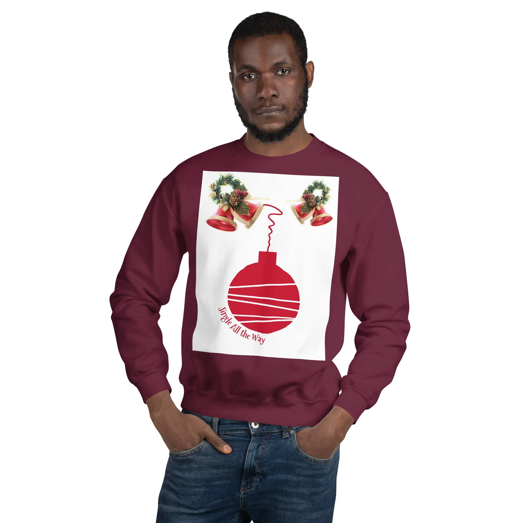 Jingle All the Way Christmas Sweatshirt (Glamourange Christmas Sweatshirt Men)