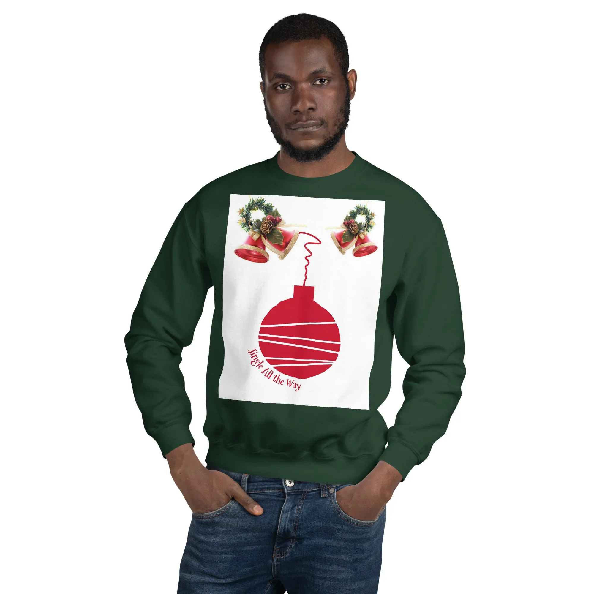 Jingle All the Way Christmas Sweatshirt (Glamourange Christmas Sweatshirt Men)