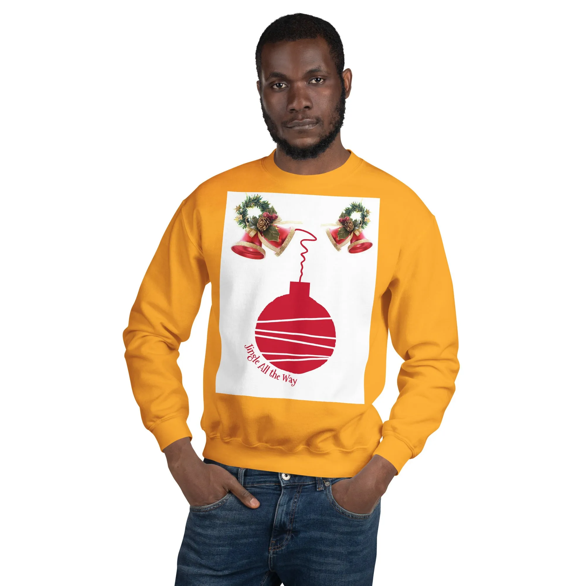 Jingle All the Way Christmas Sweatshirt (Glamourange Christmas Sweatshirt Men)