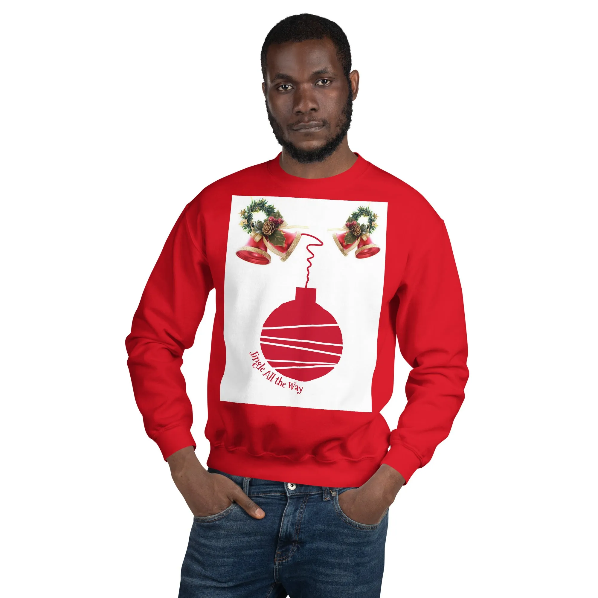 Jingle All the Way Christmas Sweatshirt (Glamourange Christmas Sweatshirt Men)