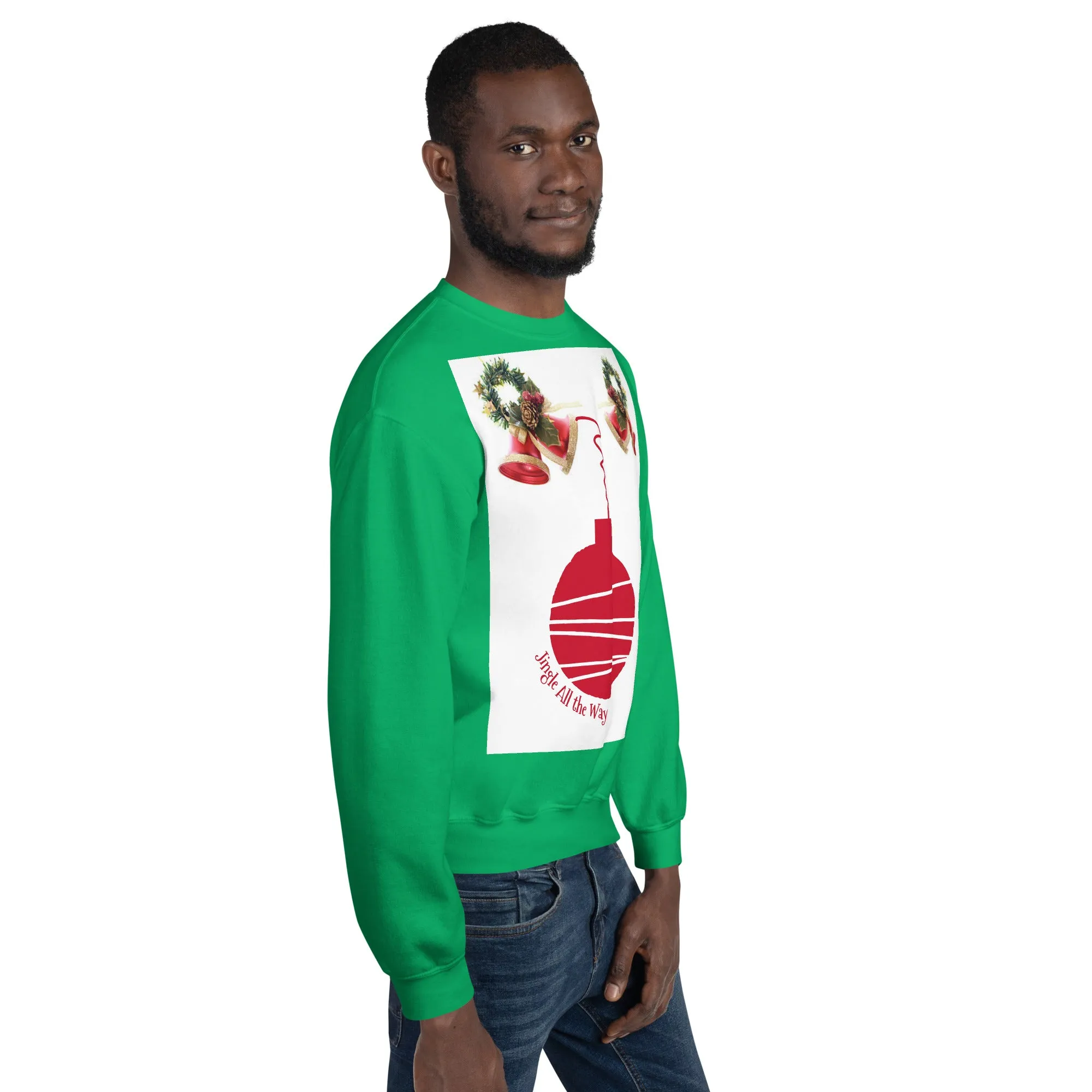 Jingle All the Way Christmas Sweatshirt (Glamourange Christmas Sweatshirt Men)