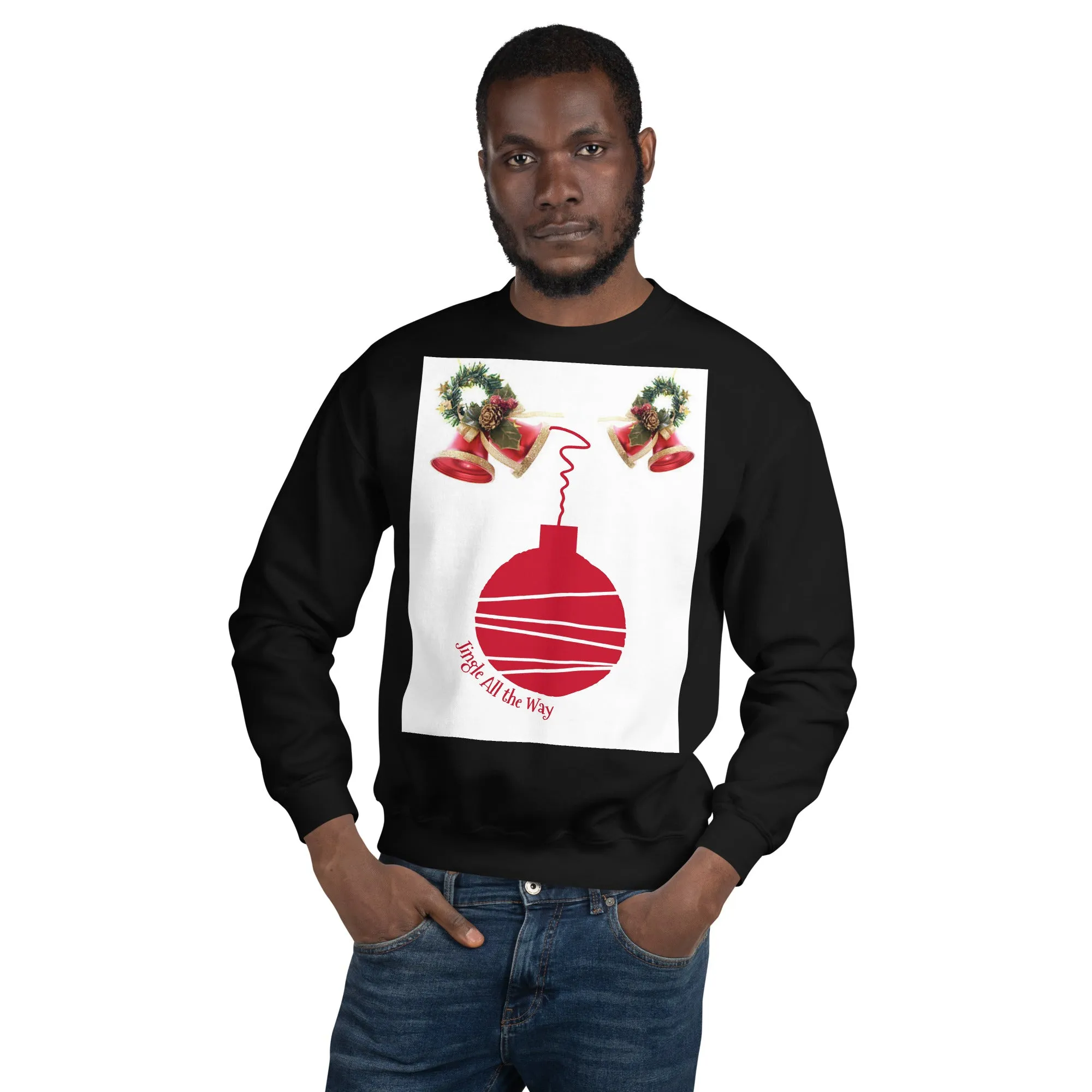 Jingle All the Way Christmas Sweatshirt (Glamourange Christmas Sweatshirt Men)