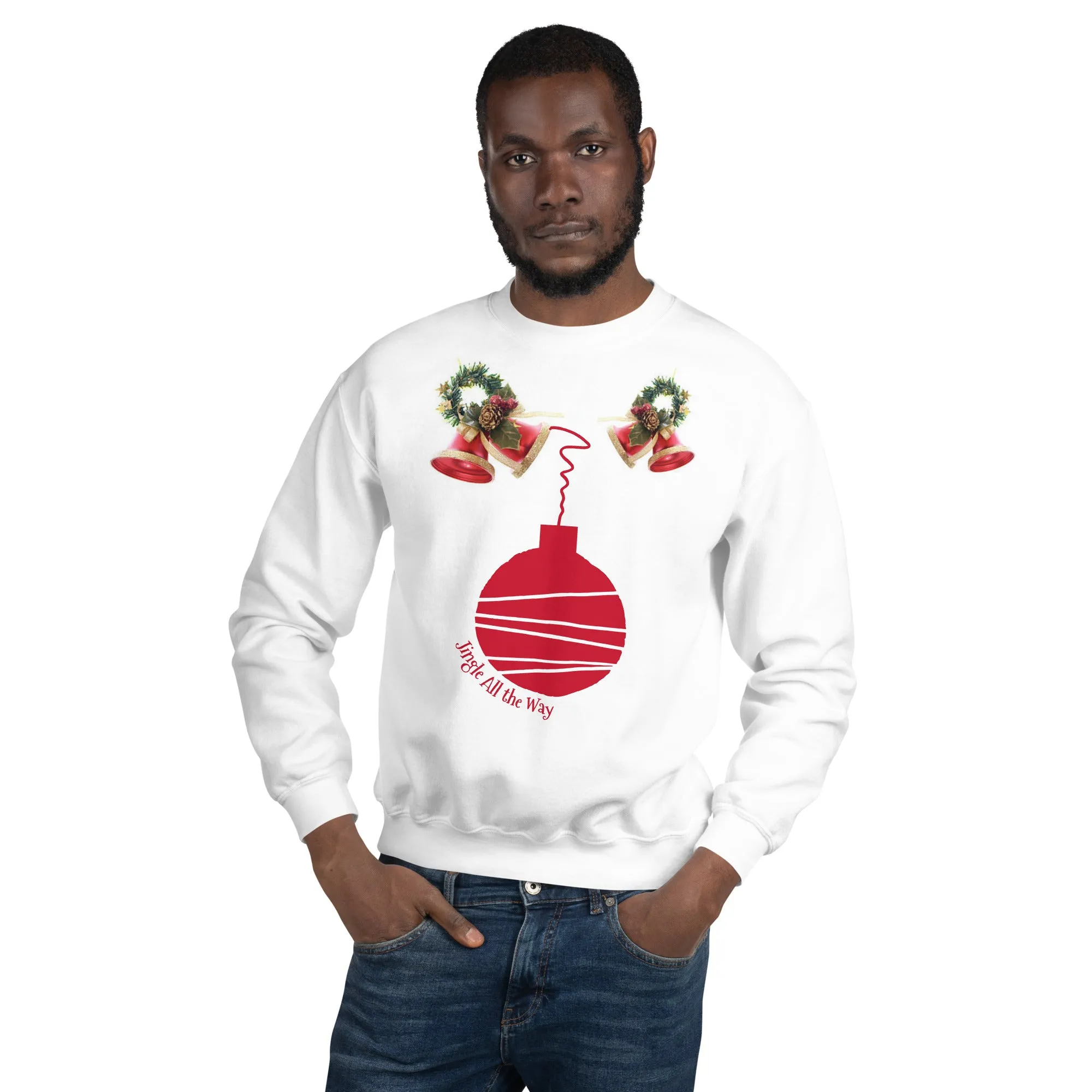 Jingle All the Way Christmas Sweatshirt (Glamourange Christmas Sweatshirt Men)