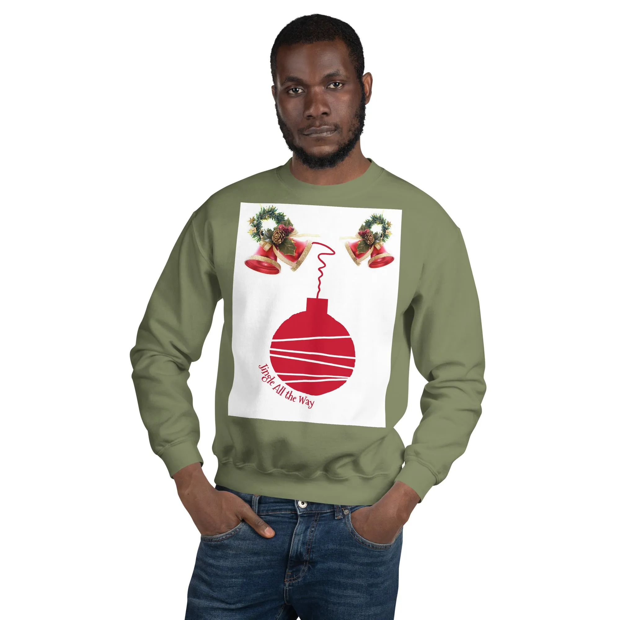 Jingle All the Way Christmas Sweatshirt (Glamourange Christmas Sweatshirt Men)