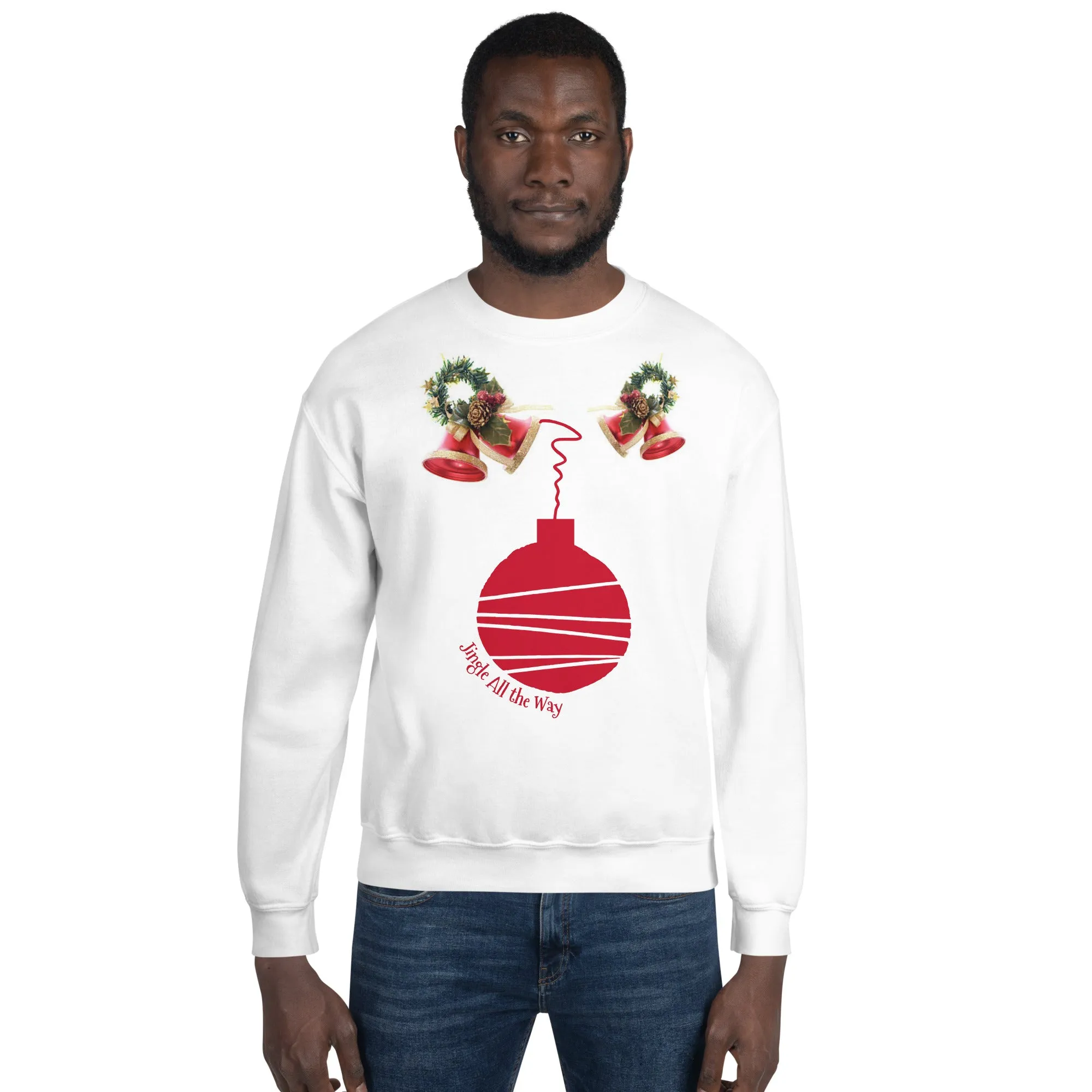 Jingle All the Way Christmas Sweatshirt (Glamourange Christmas Sweatshirt Men)