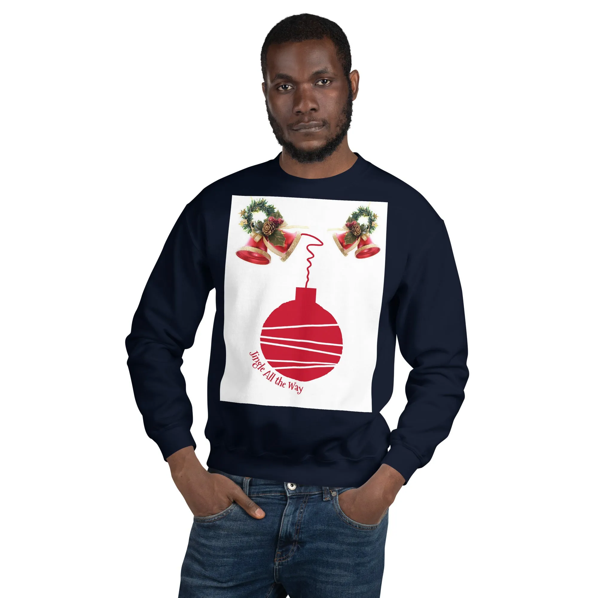 Jingle All the Way Christmas Sweatshirt (Glamourange Christmas Sweatshirt Men)