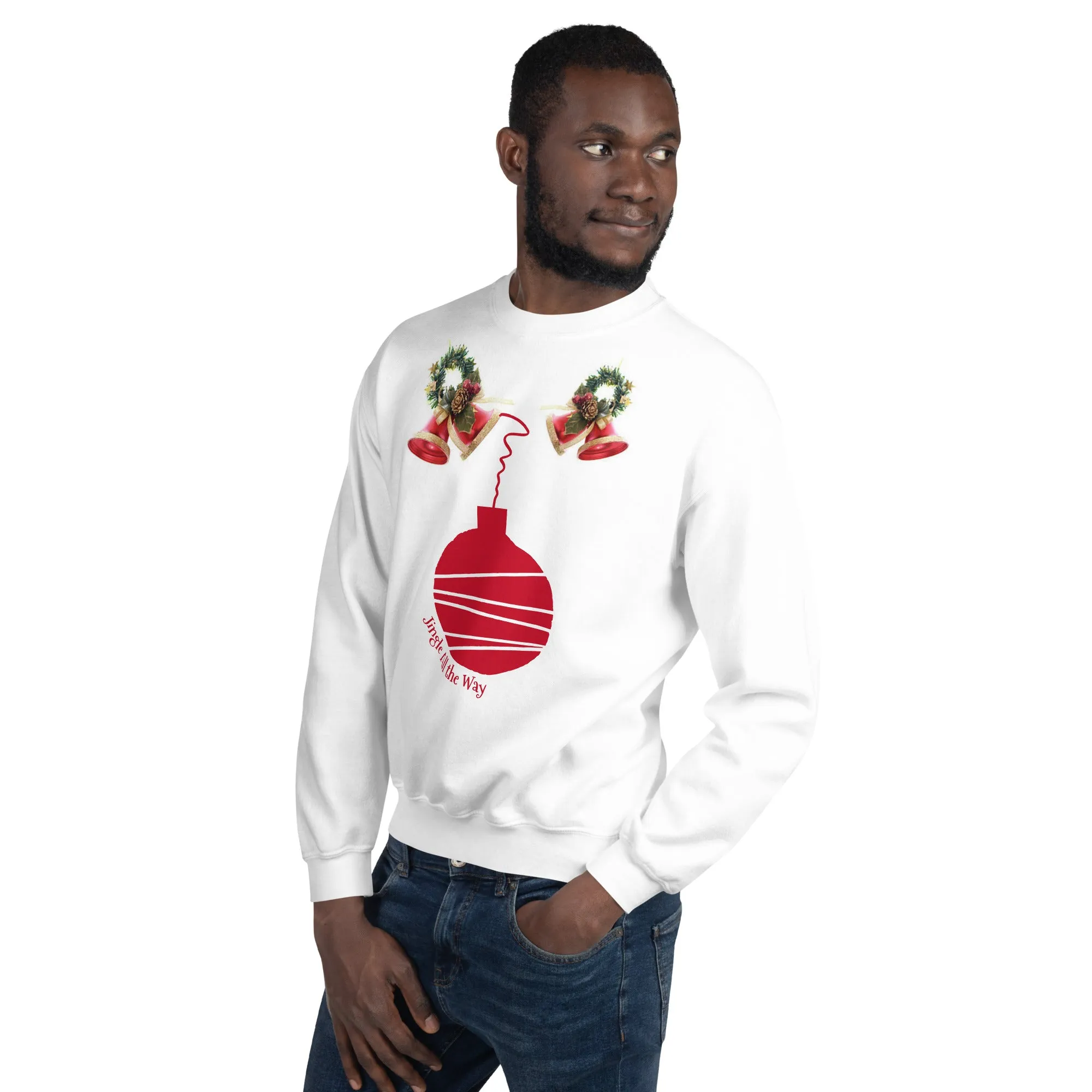 Jingle All the Way Christmas Sweatshirt (Glamourange Christmas Sweatshirt Men)