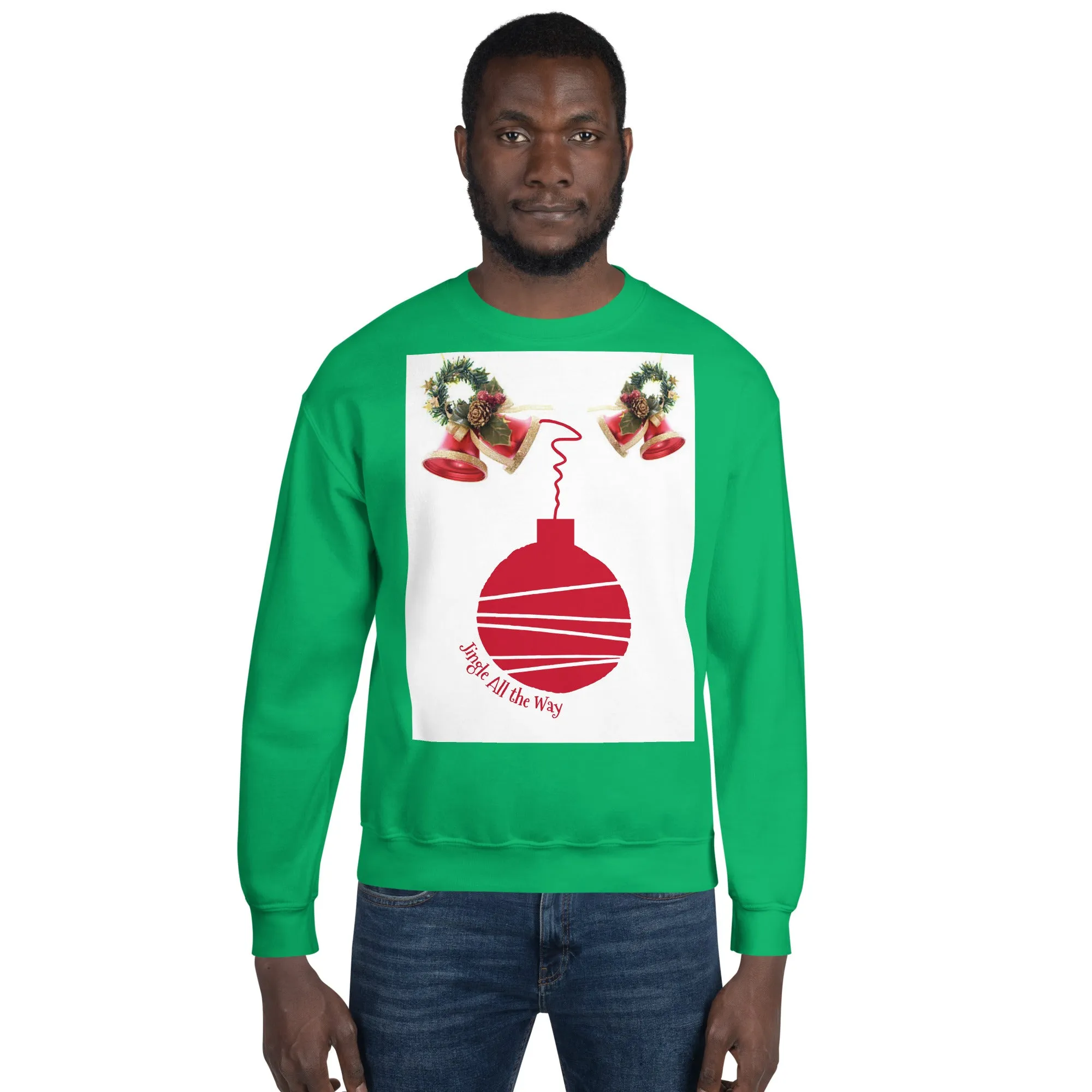 Jingle All the Way Christmas Sweatshirt (Glamourange Christmas Sweatshirt Men)