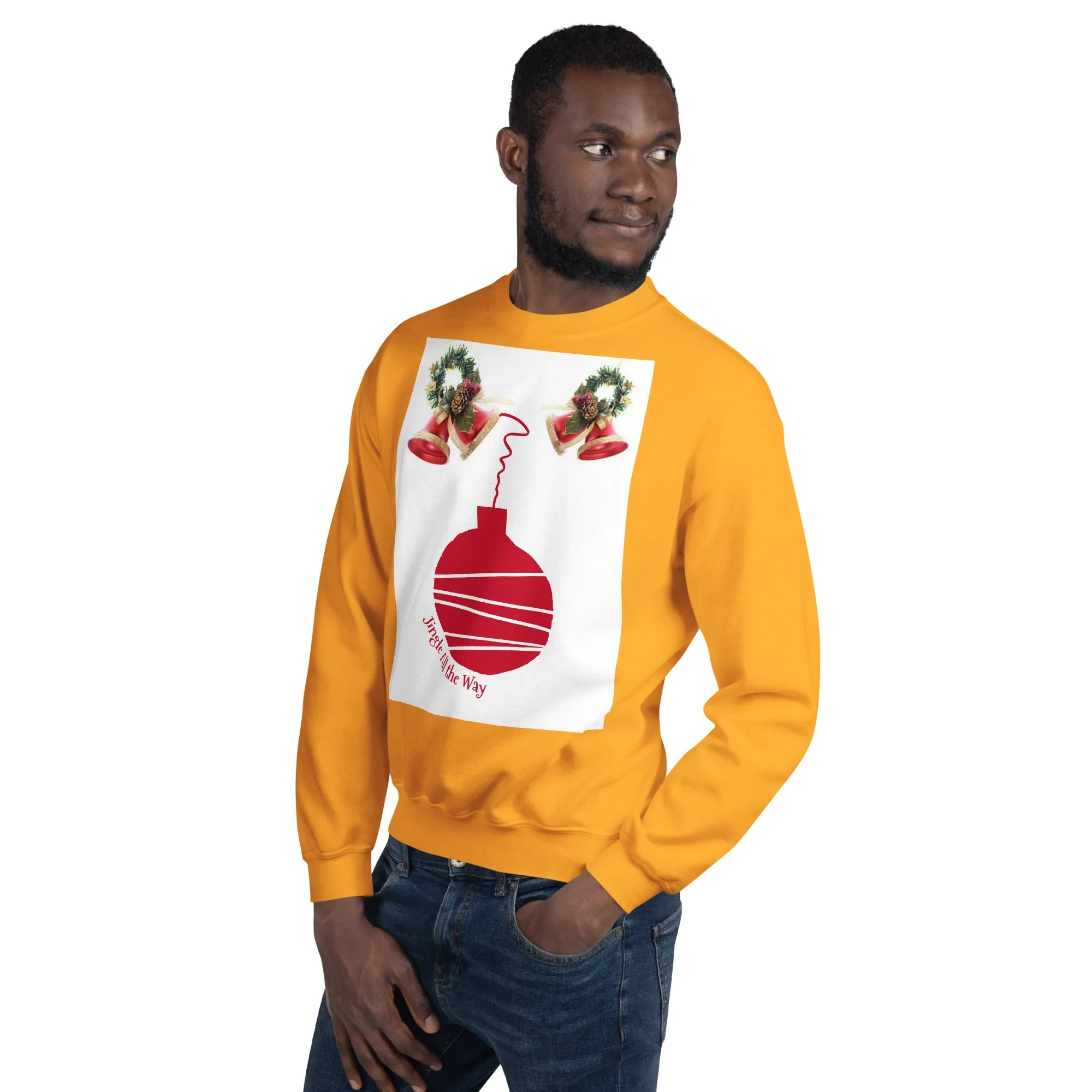 Jingle All the Way Christmas Sweatshirt (Glamourange Christmas Sweatshirt Men)