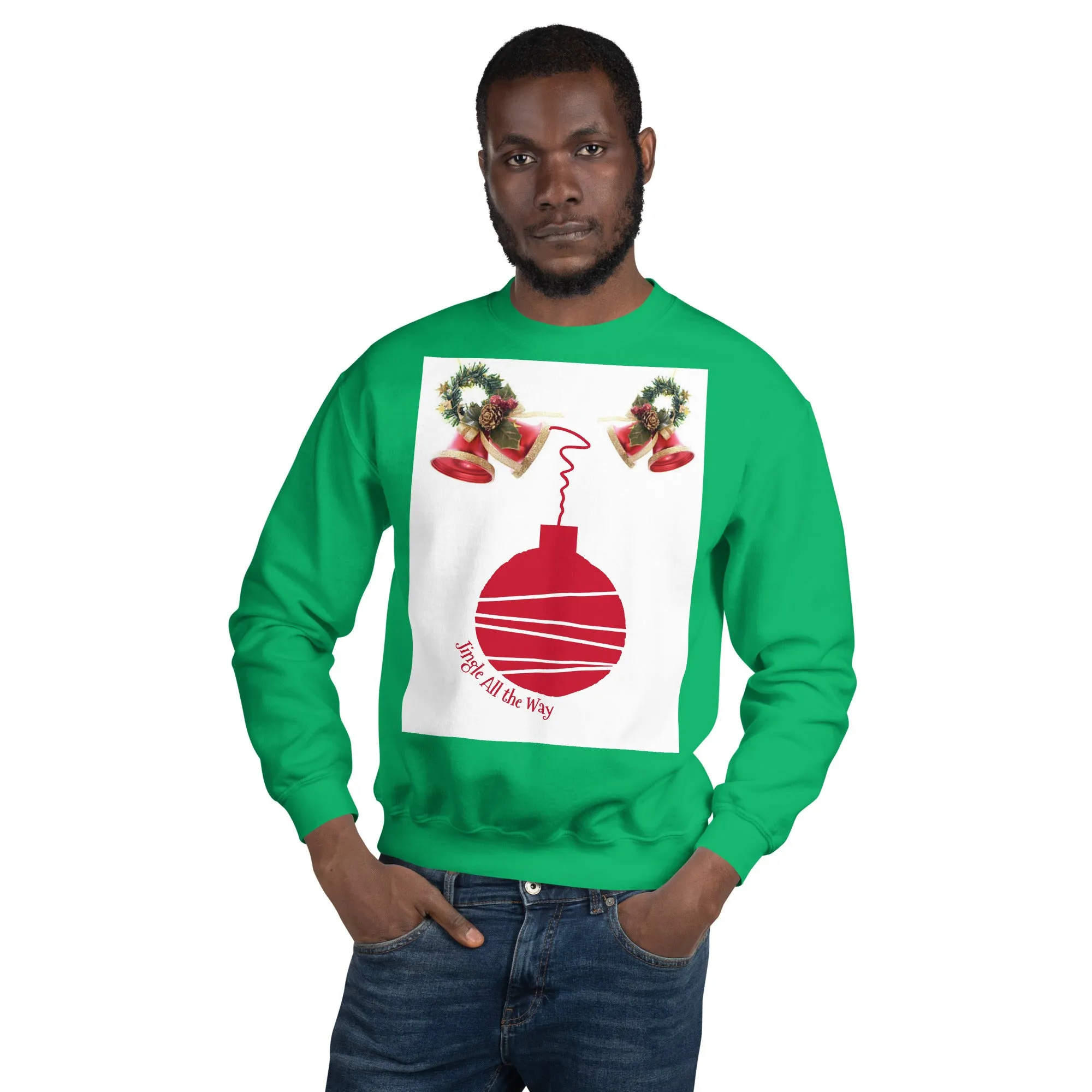 Jingle All the Way Christmas Sweatshirt (Glamourange Christmas Sweatshirt Men)