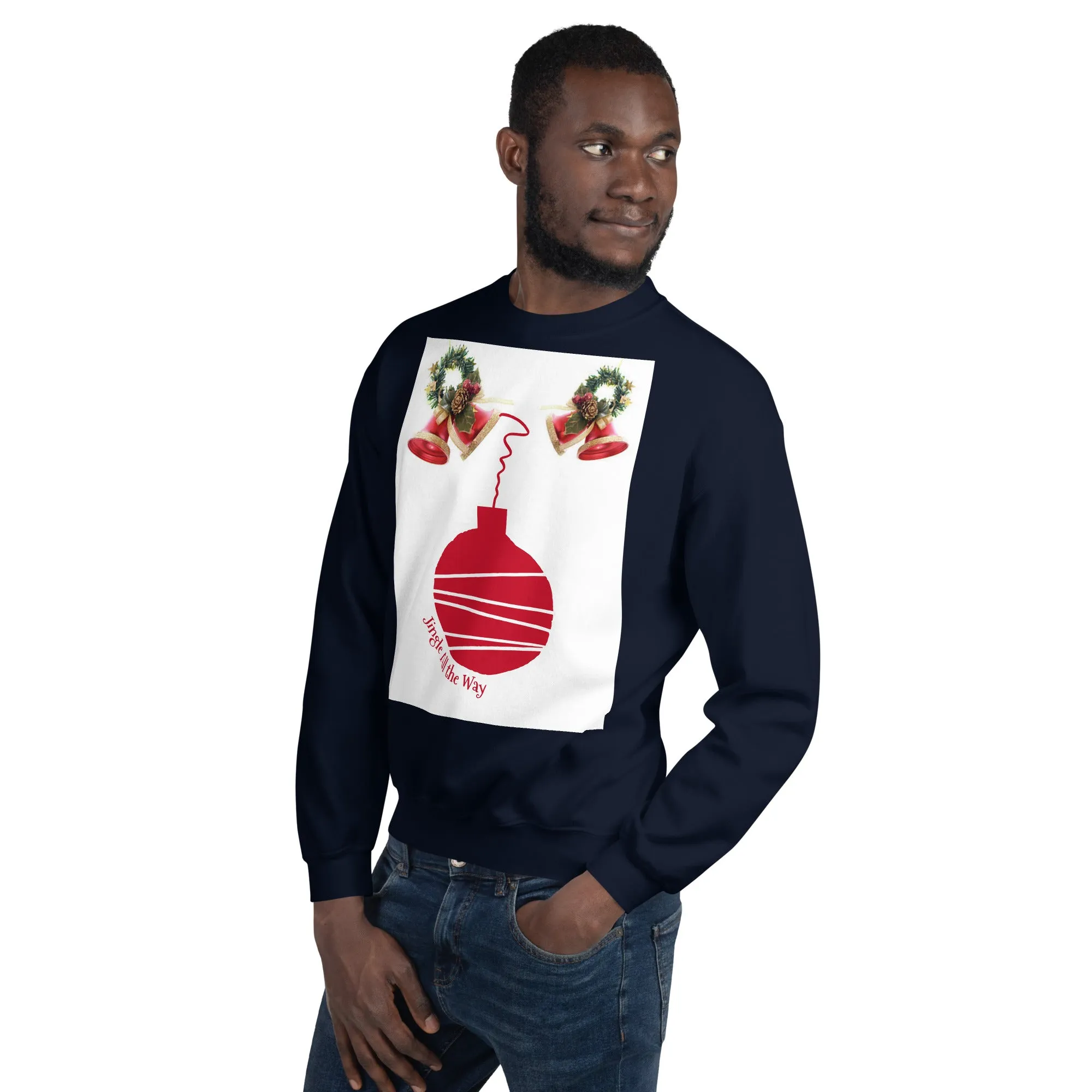 Jingle All the Way Christmas Sweatshirt (Glamourange Christmas Sweatshirt Men)