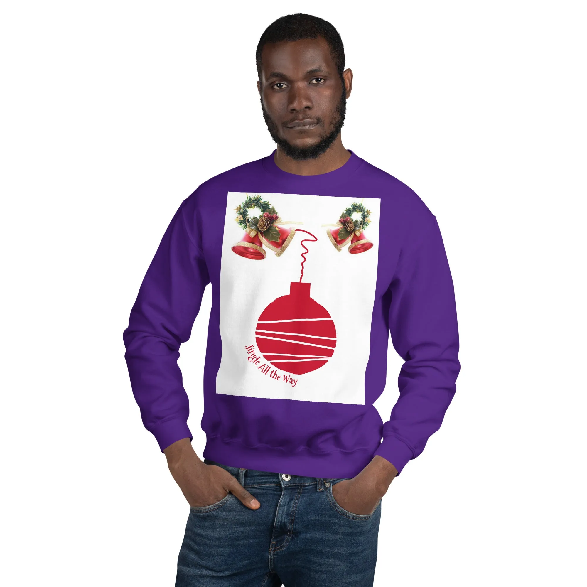 Jingle All the Way Christmas Sweatshirt (Glamourange Christmas Sweatshirt Men)