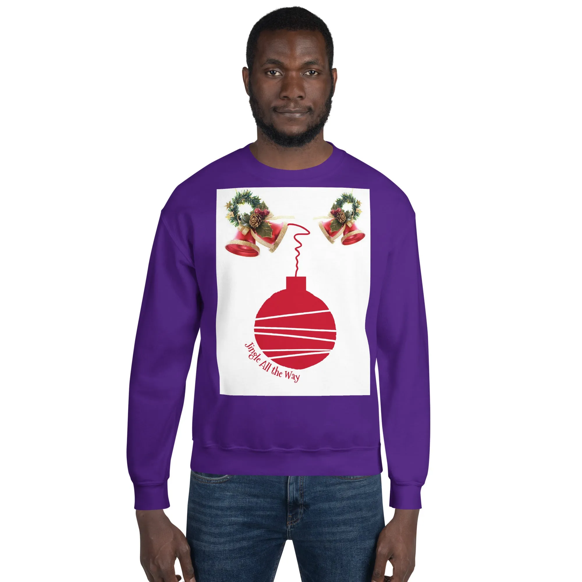 Jingle All the Way Christmas Sweatshirt (Glamourange Christmas Sweatshirt Men)