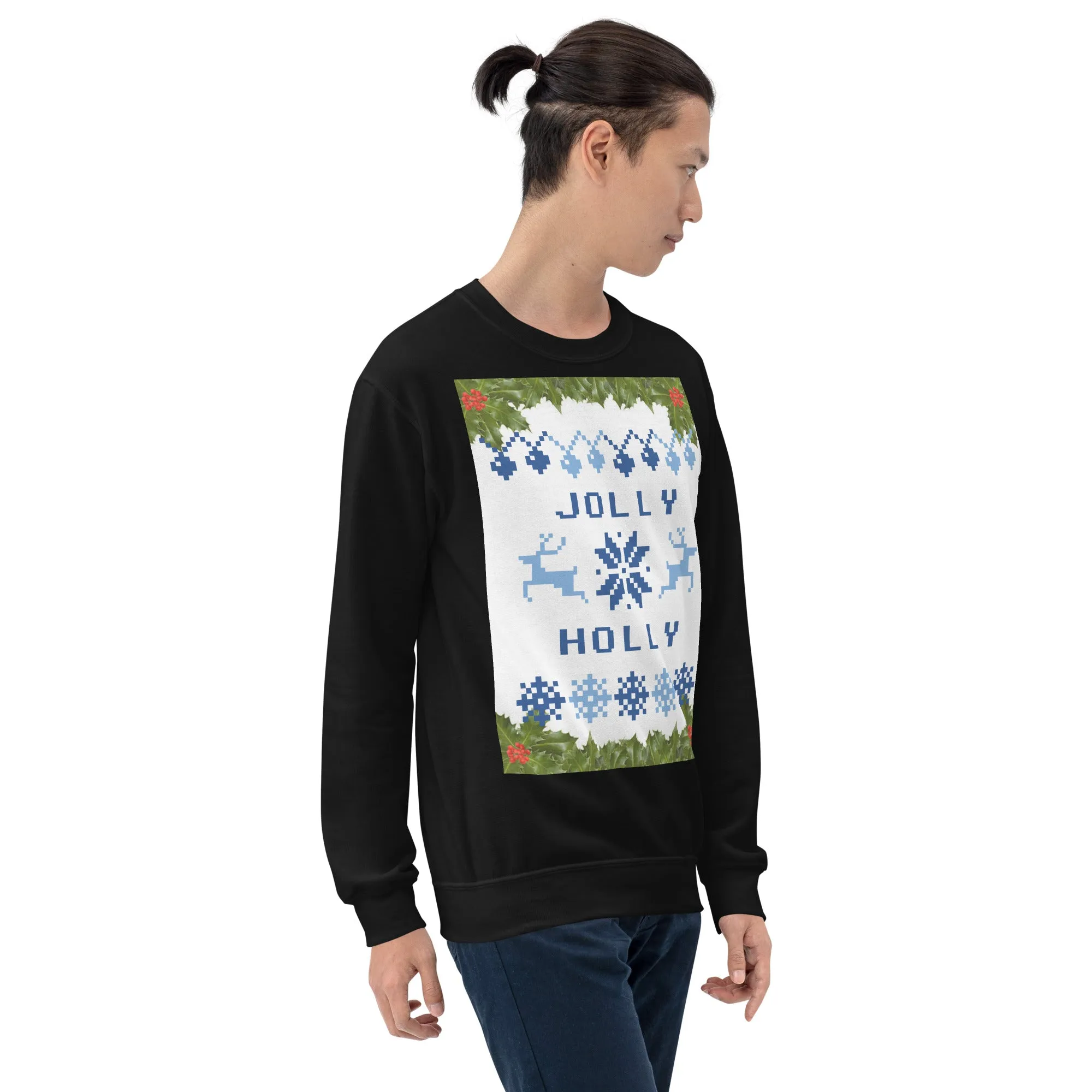 Jolly Holly Sweatshirt Christmas (Glamourange Christmas Sweatshirt Men)